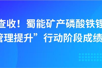 请查收！蜀能矿产磷酸铁锂厂“管理提升”行动阶段成绩单